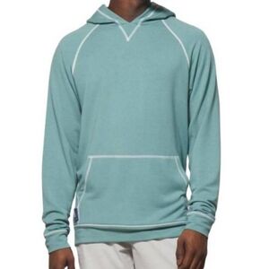 johnnie-O Bender Melange Hoodie Pullover in Pistachio